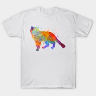 curl american cat in watercolor T-Shirt